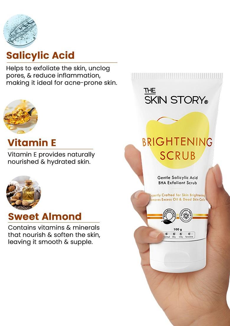 The Skin Story Brightening Face Scrub With Salicylic Acid Vitamin E 100 G