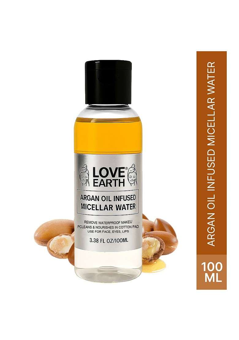 Love Earth Argan Oil Infused Micellar Water Makeup Pollutant Remover 100 Ml - Indya
