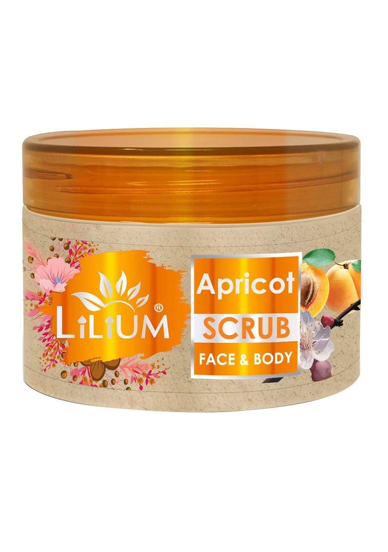 Lilium Apricot Face Body Scrub With Vitamin E Aloevera 250 G - Indya
