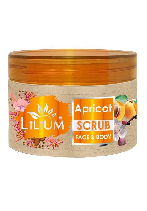 Lilium Apricot Face Body Scrub With Vitamin E Aloevera 250 G