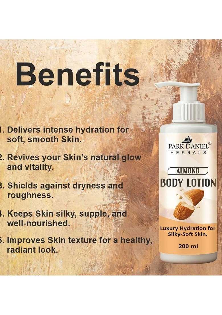 Park Daniel Almond Body Lotion For Silky Soft Skin 200 Ml - Indya