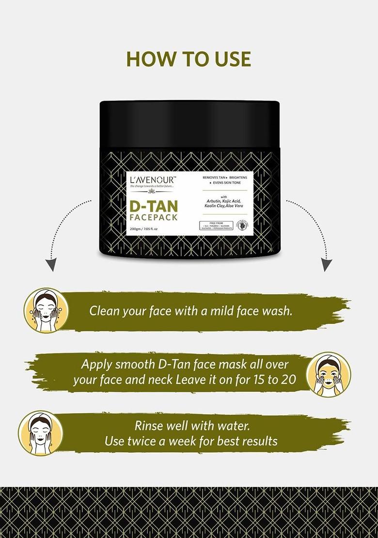 L'Avenour D Tan Face Pack For Removal With Aloe Vera 200 G
