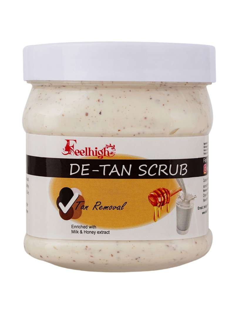 Feelhigh De Tan Scrub With Milk Honey Extract 500Ml - Indya