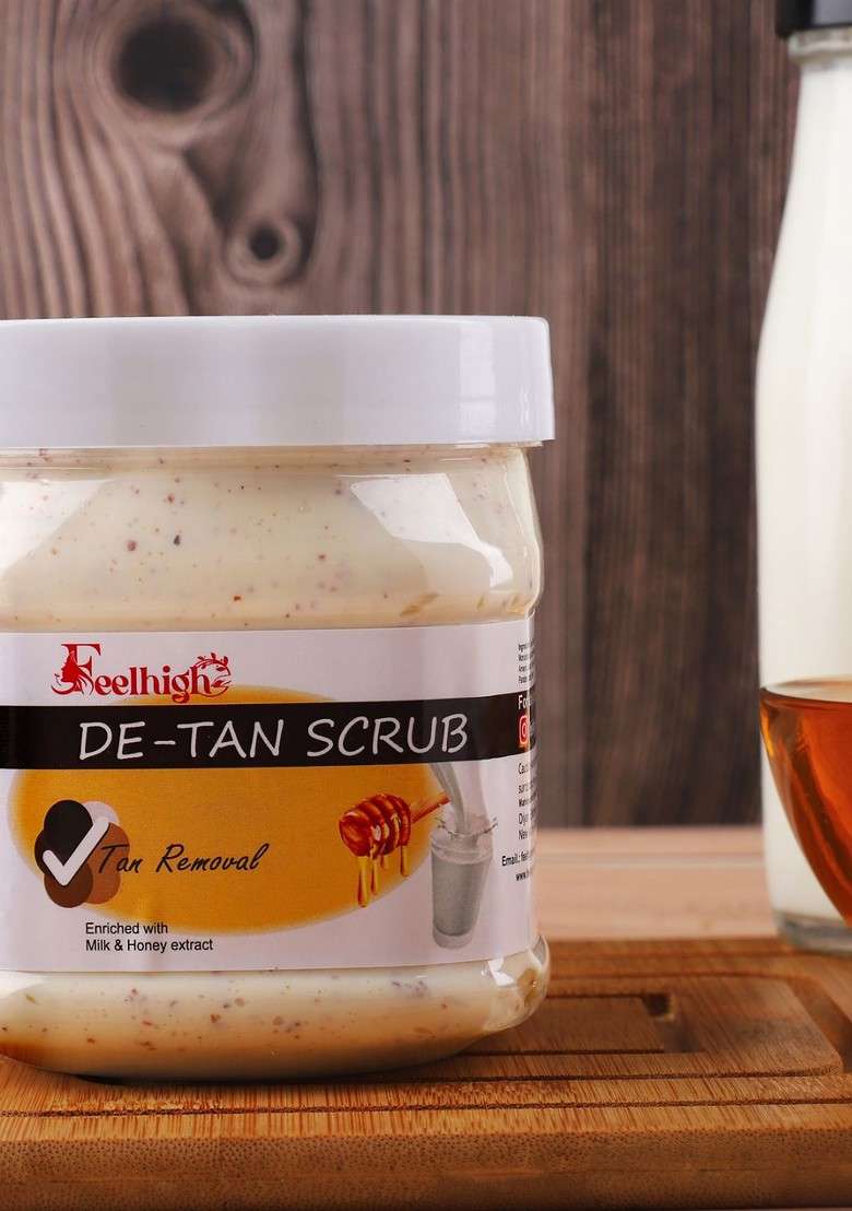 Feelhigh De Tan Scrub With Milk Honey Extract 500Ml - Indya