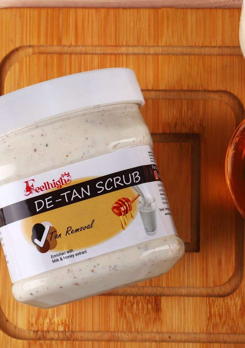 Feelhigh De Tan Scrub With Milk Honey Extract 500Ml - Indya