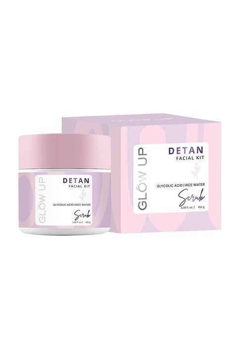 Glow Up Detan Facial Kit Glycolic Acid Rice Water Scrub 100G