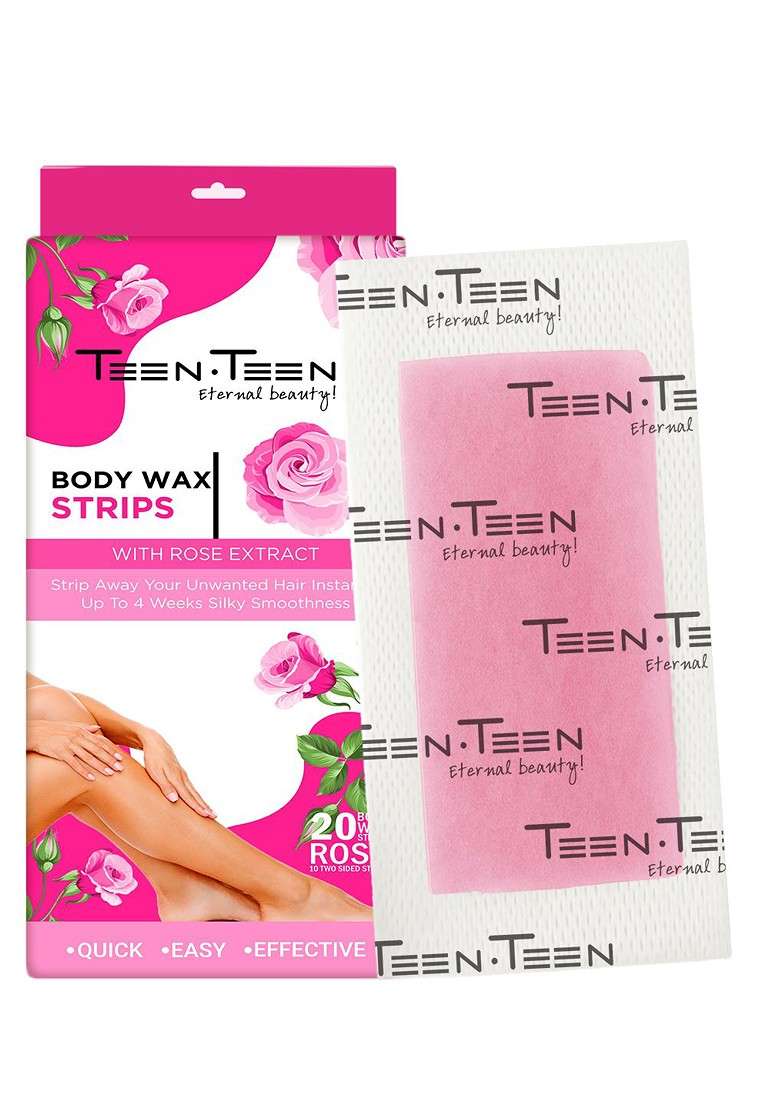 Teen Cosmetics Unwanted Hair Removal Body Wax Strips With Rose Extracts 20 Pcs - Indya