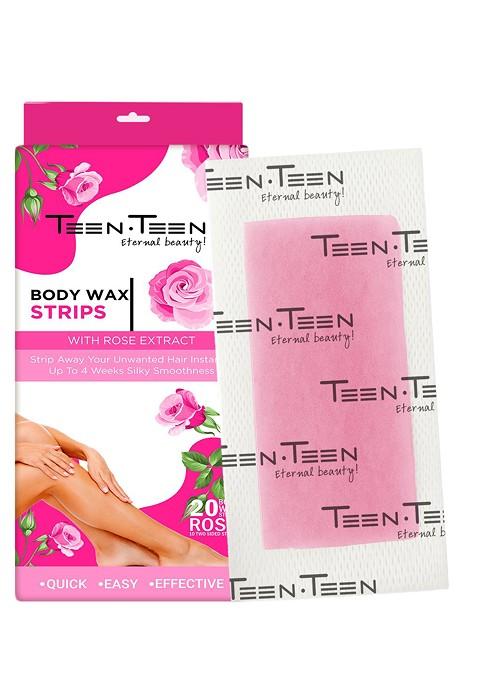 Teen Cosmetics Unwanted Hair Removal Body Wax Strips With Rose Extracts 20 Pcs