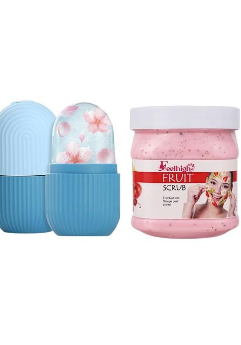 Feelhigh Ice Roller 10Ml With Fruit Scrub Enriched Strawberry Extract