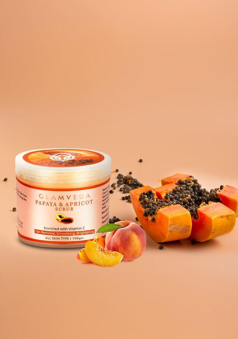 Glamveda Papaya Apricot Tan Removal Scrub 100 G