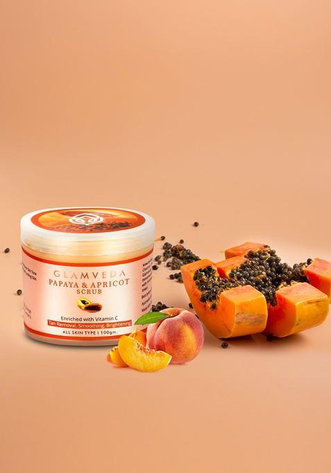 Glamveda Papaya Apricot Tan Removal Scrub 100 G