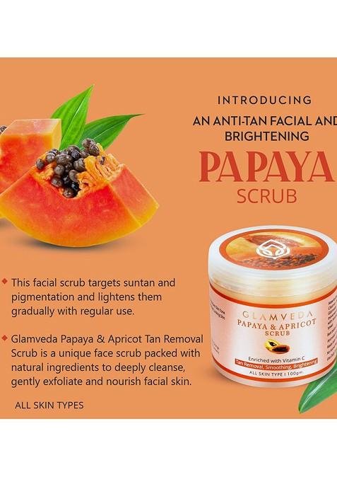 Glamveda Papaya Apricot Tan Removal Scrub 100 G