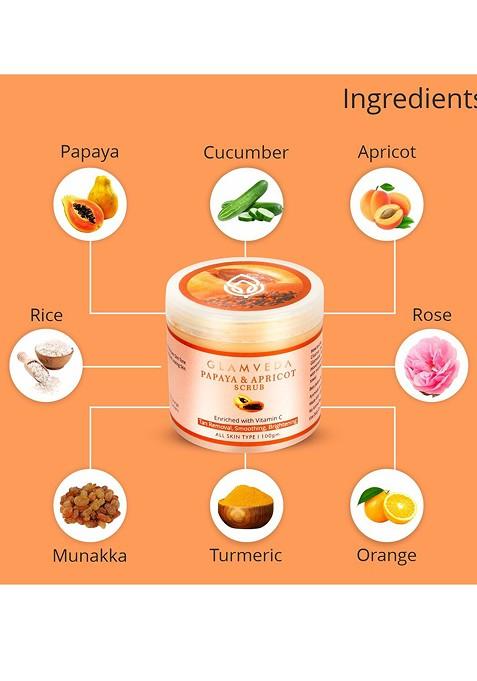 Glamveda Papaya Apricot Tan Removal Scrub 100 G
