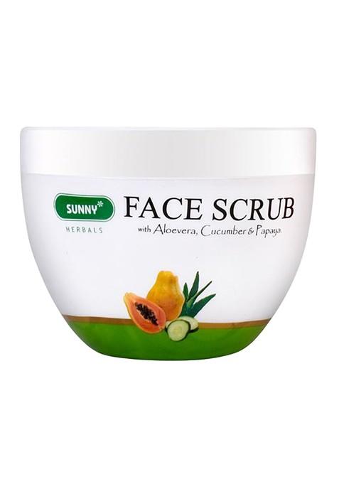 Sunny Herbals Face Scrub With Aloevera Cucumber Papaya 125 G
