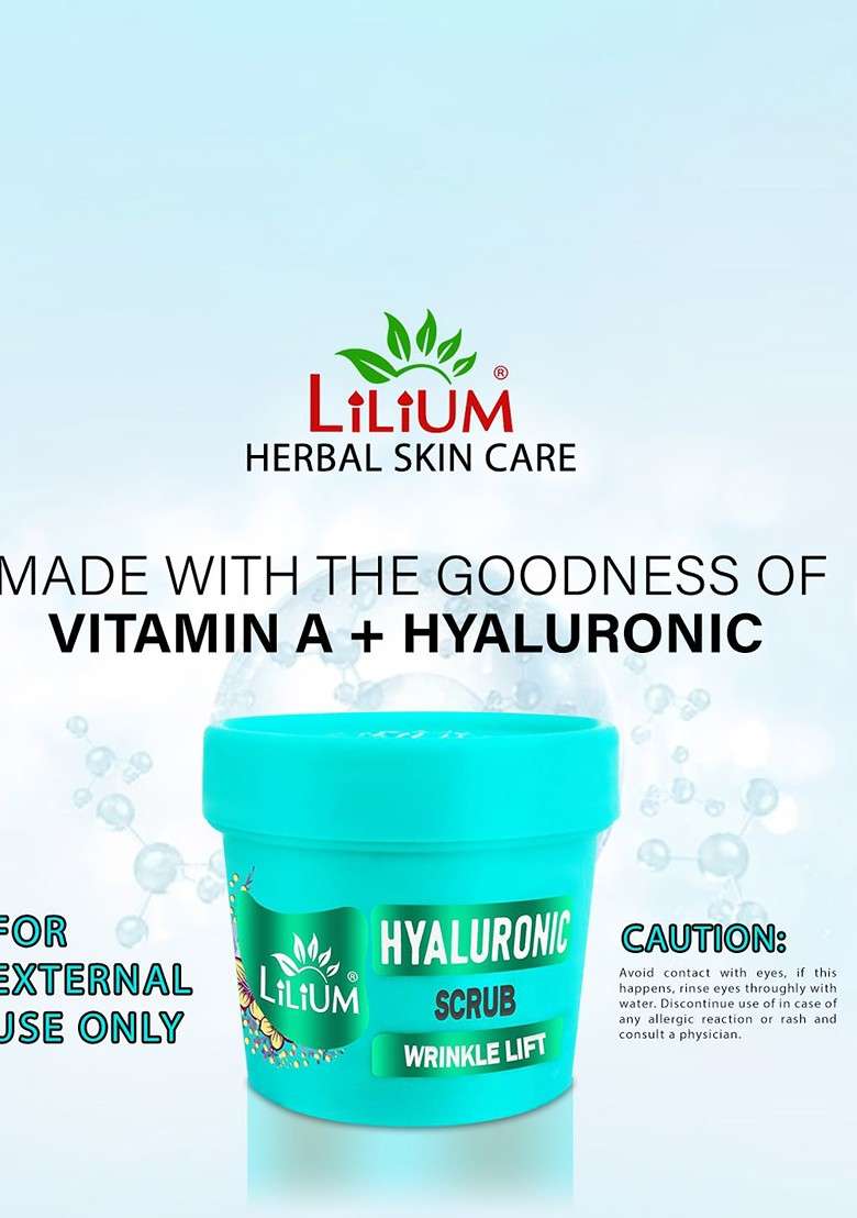 Lilium Hyaluronic Scrub For Wrinkle Lift 100G - Indya