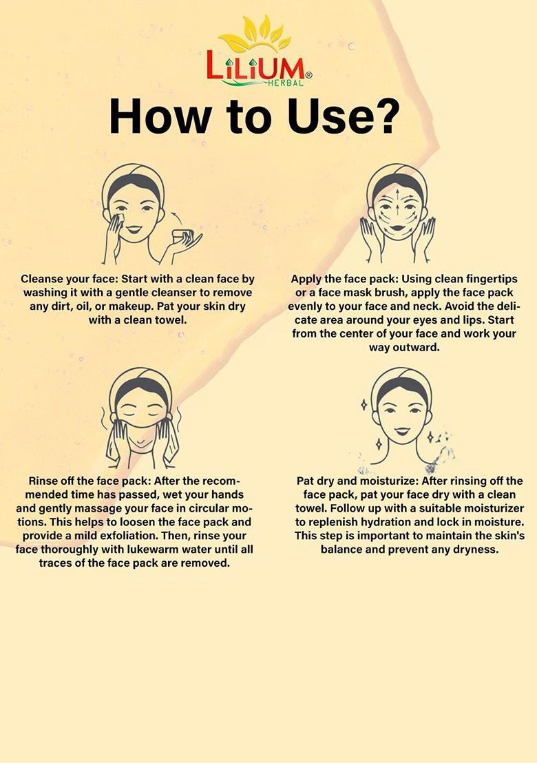 Lilium Gold Face Mask For Younger Looking Skin Extra Glow Fair Complexion 100G