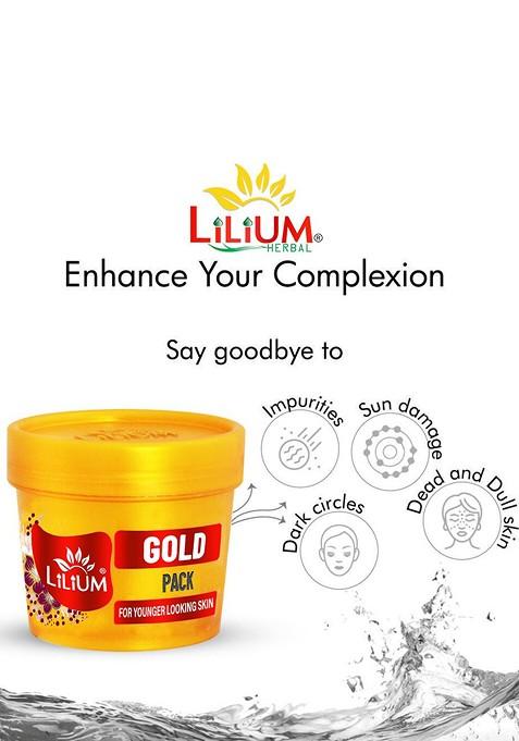 Lilium Gold Face Mask For Younger Looking Skin Extra Glow Fair Complexion 100G