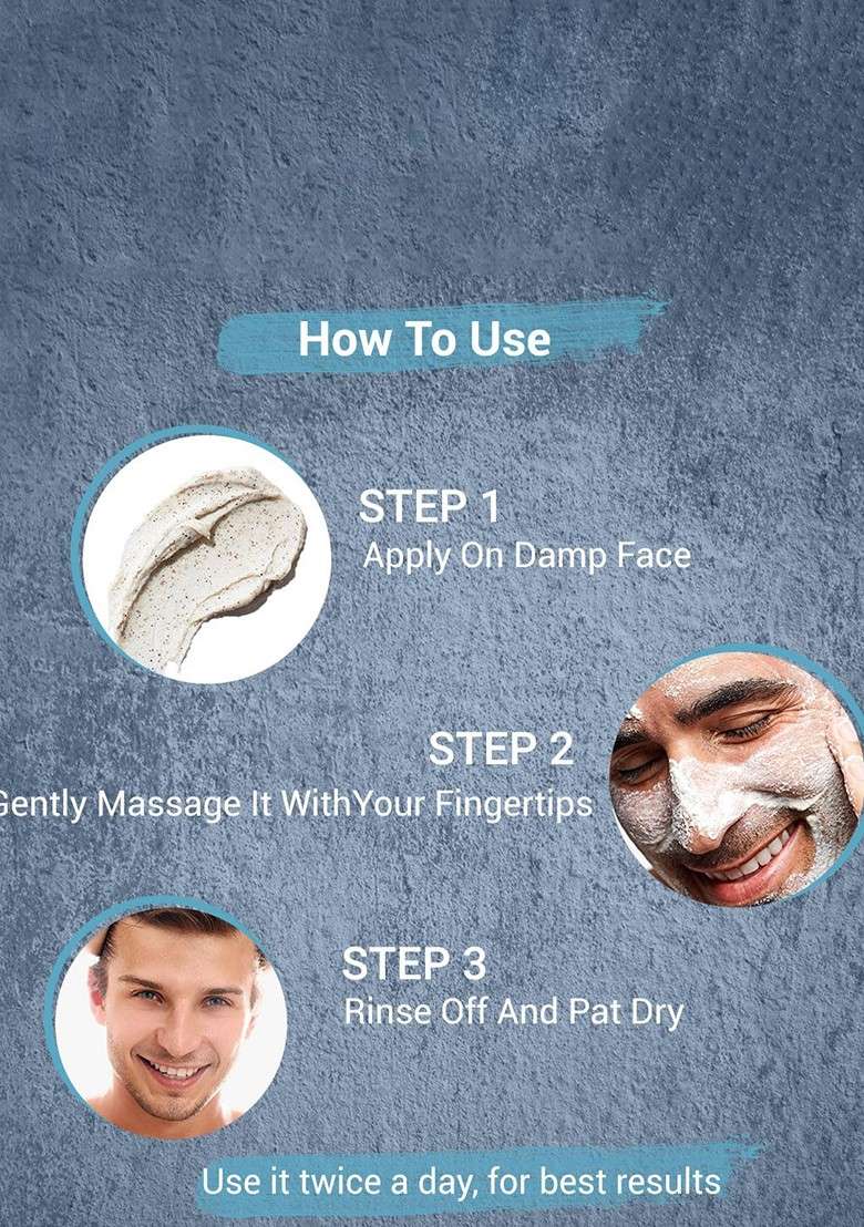 Mancode Glowing Rice Scrub For Radiant Skin Tone 100Gm - Indya