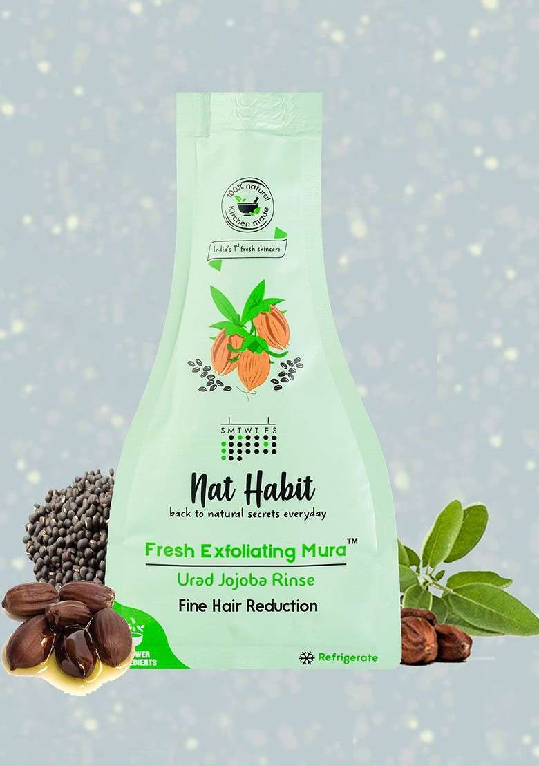 Nat Habit Set Of 2 Fresh Exfoliating Mura Face Exfoliator With Urad Jojoba 25 G Each - Indya