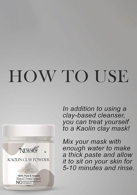 Newsio Pure Natural Kaolin Clay Powder For Skin 100G
