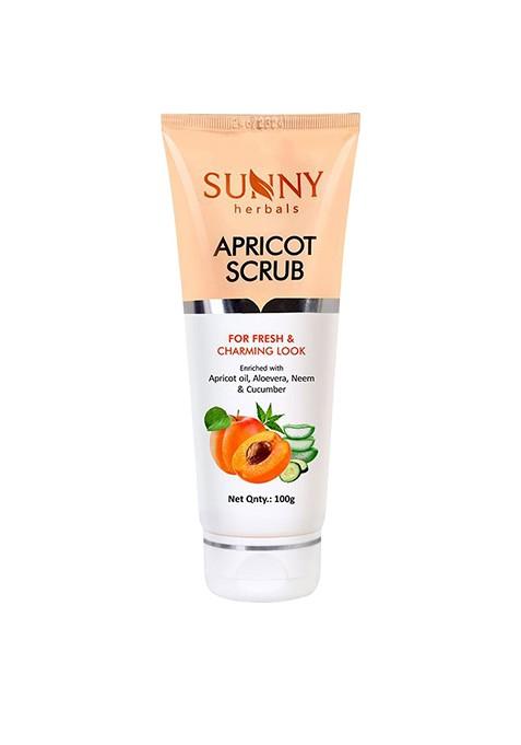 Sunny Herbals Apricot Scrub For Fresh Charming Looks With Aloevera 100 G
