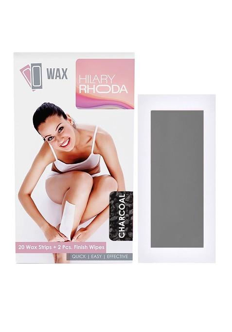 Hilary Rhoda Easy To Use Wax Strips With Finish Wipes Charcoal Extract 20 Strip