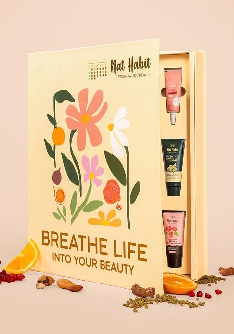 Nat Habit Set Of 11 Fresh Ayurveda Starter Kit For Skin Hair Body Care 516 G