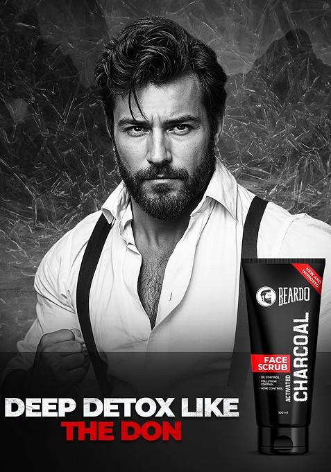 Beardo Men Activated Charcoal Face Scrub 100G