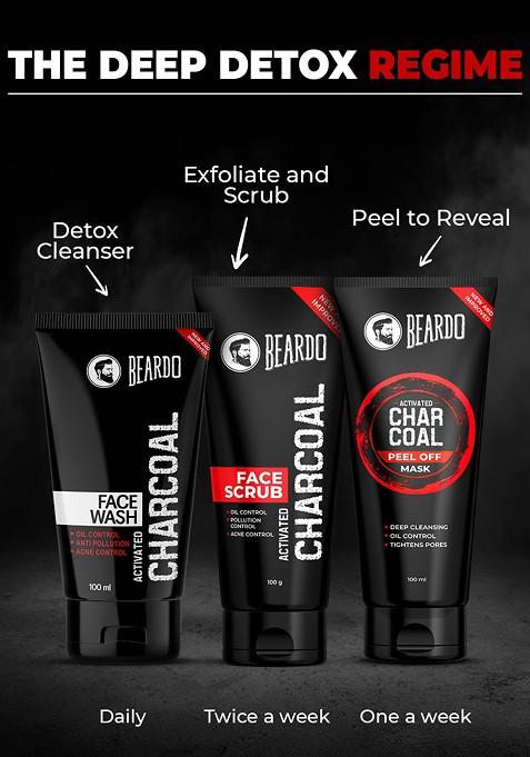 Beardo Men Activated Charcoal Face Scrub 100G