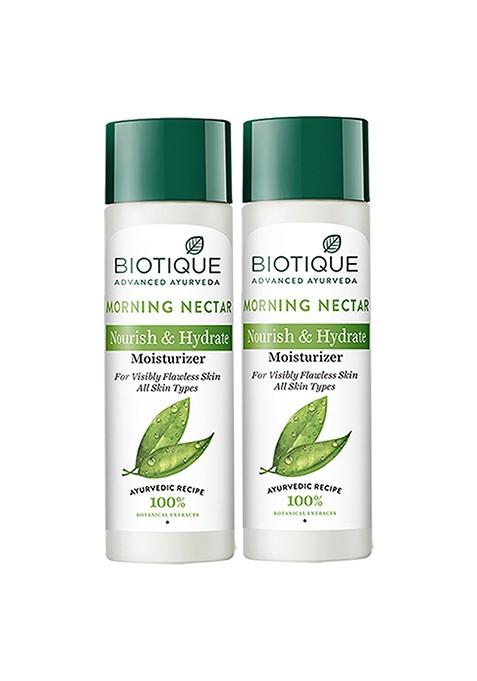 Biotique Set Of 2 Morning Nectar Nourish Hydrate Moisturizer 190 Ml Each