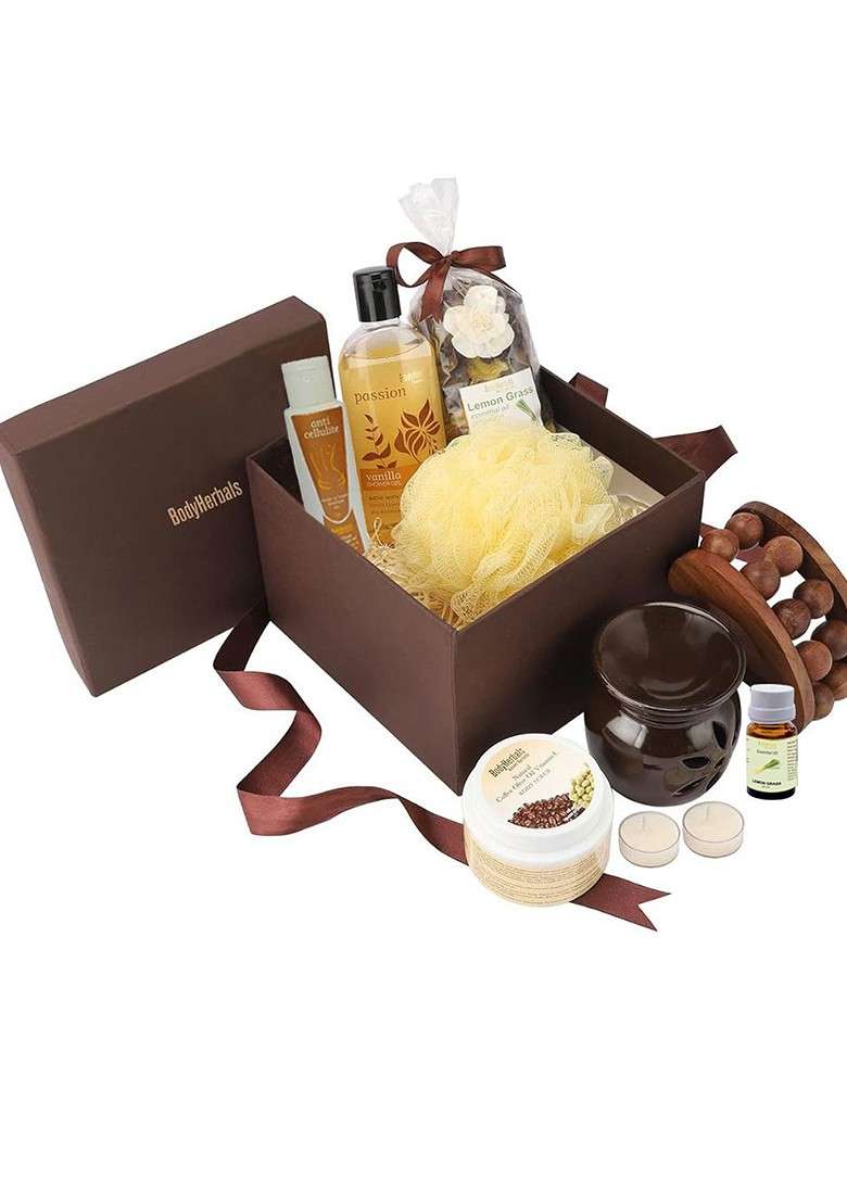 Bodyherbals 9 Pcs Anti Cellulite Coffee Spa Gift Hamper - Indya