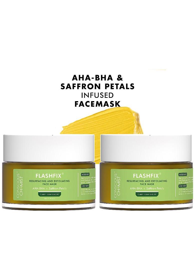 Conscious Chemist Set Of 2 Exfoliating Face Mask With Salicylic Acid For Acne Prone Skin