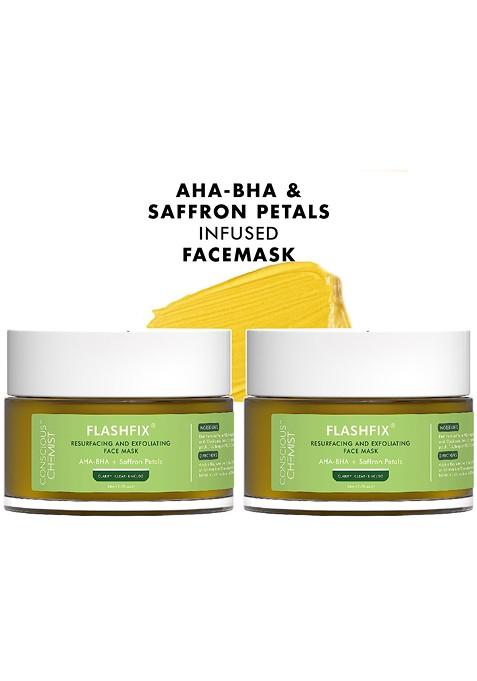 Conscious Chemist Set Of 2 Exfoliating Face Mask With Salicylic Acid For Acne Prone Skin