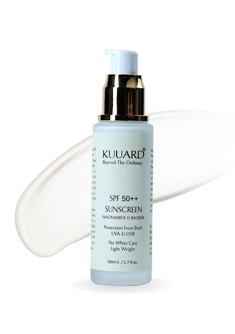 Kuuard Beyond The Ordinary Sunscreen Spf 50 With Niacinamide No White Cast Ml - Indya