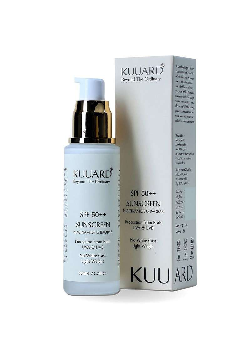 Kuuard Beyond The Ordinary Sunscreen Spf 50 With Niacinamide No White Cast Ml - Indya