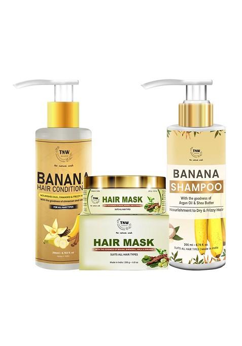 Tnw The Natural Wash Unisex Banana Conditioner Shampoo Amla Hair Mask 500 Ml