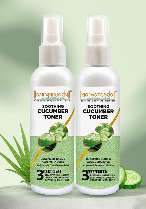 Aryanveda Set Of 2 Cucumber Face Toner 100 Ml Each
