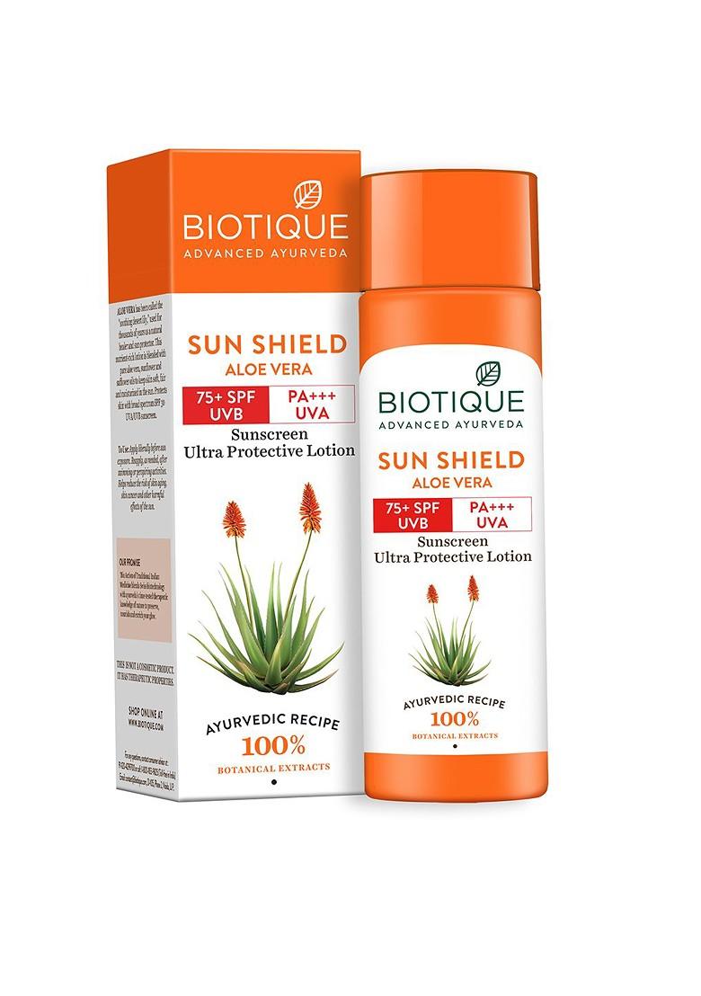 Biotique Unisex Bio Vera 75 Spf Uva Uvb Sunscreen Ultra Soothing Body Lotion 190 Ml