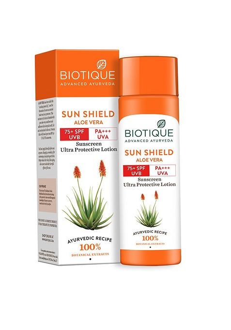 Biotique Unisex Bio Vera 75 Spf Uva Uvb Sunscreen Ultra Soothing Body Lotion 190 Ml
