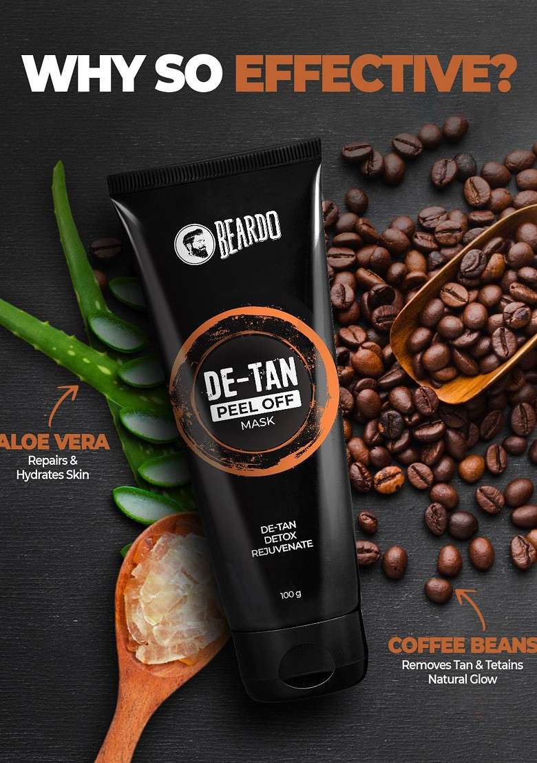 Beardo Men De Tan Peel Off Mask 100 G - Indya