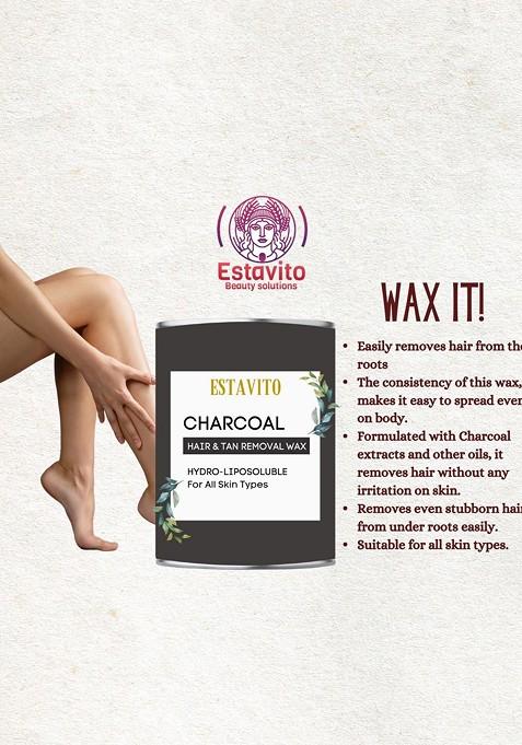 Estavito Charcoal Hair Tan Removal Wax 780Ml