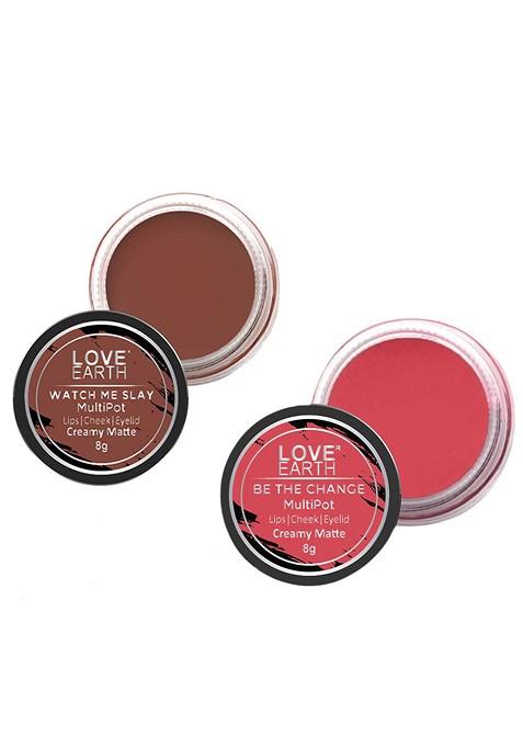 Love Earth Set Of 2 Creamy Matte Lip Cheek Tint 8 G Each Watch Me Slay Be The Change