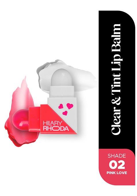 Hilary Rhoda 2 Sided Clear Tinted Lip Balm With Shea Butter 27G Eachside 02 Pink Love