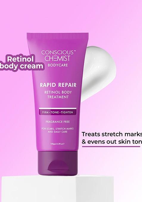 Conscious Chemist Retinol Body Cream For Stretch Marks Uneven Skin Tone Scars 100G