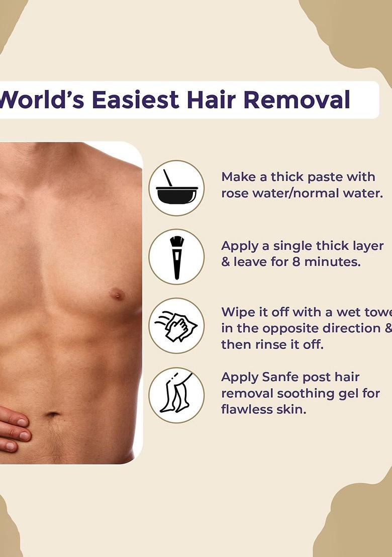 Sanfe Charcoal Detan 8 Minute Painless Hair Removal Wax Powder 100Gm