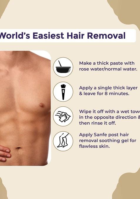 Sanfe Charcoal Detan 8 Minute Painless Hair Removal Wax Powder 100Gm