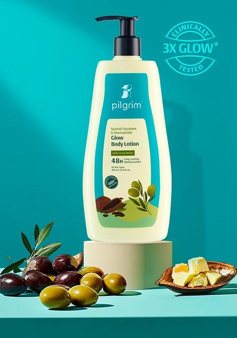 Pilgrim Spanish Squalane Niacinamide Glow Body Lotion With Cocoa Butter 400 Ml