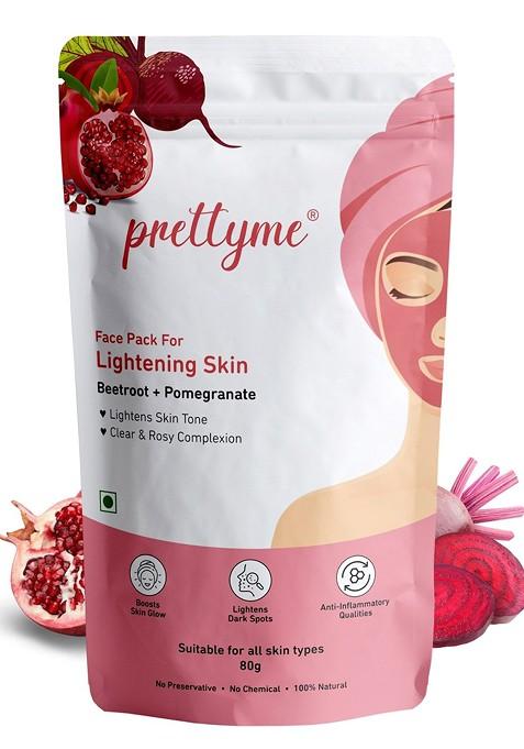 Prettyme Pomegranate Beetroot Brighter Glowing Skin Clay Face Mask 80 G
