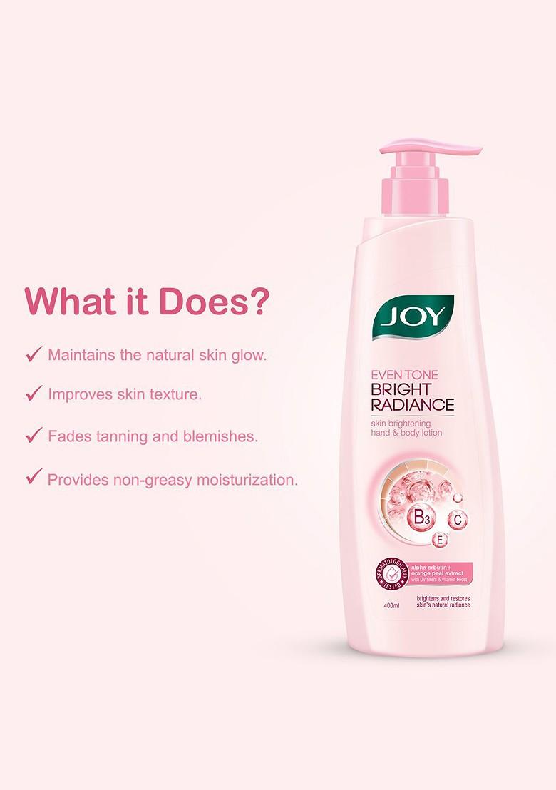 Joy Even Tone Bright Radiance Skin Brightening Hand Body Lotion 400Ml