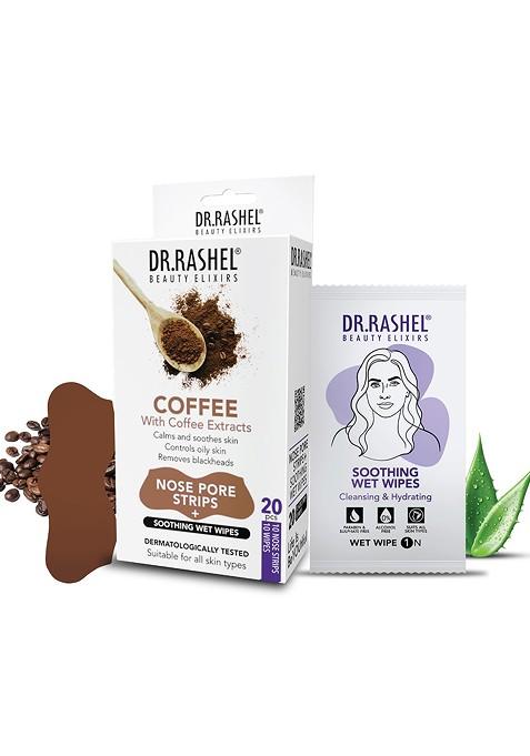 Dr Rashel Pack Of 20 Coffee Nose Strips Wet Wipes 10